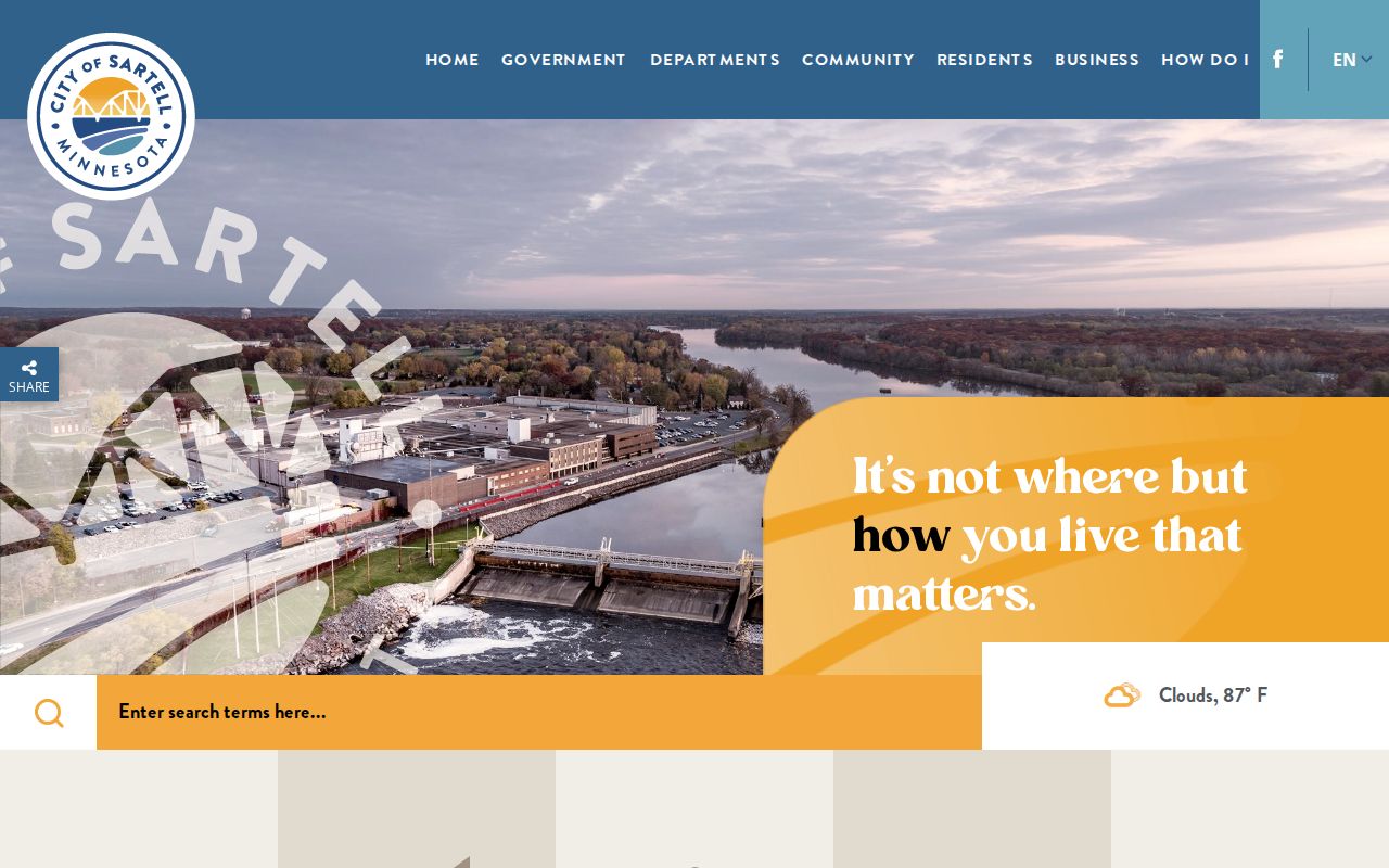 Sartell police record request and city information landing page